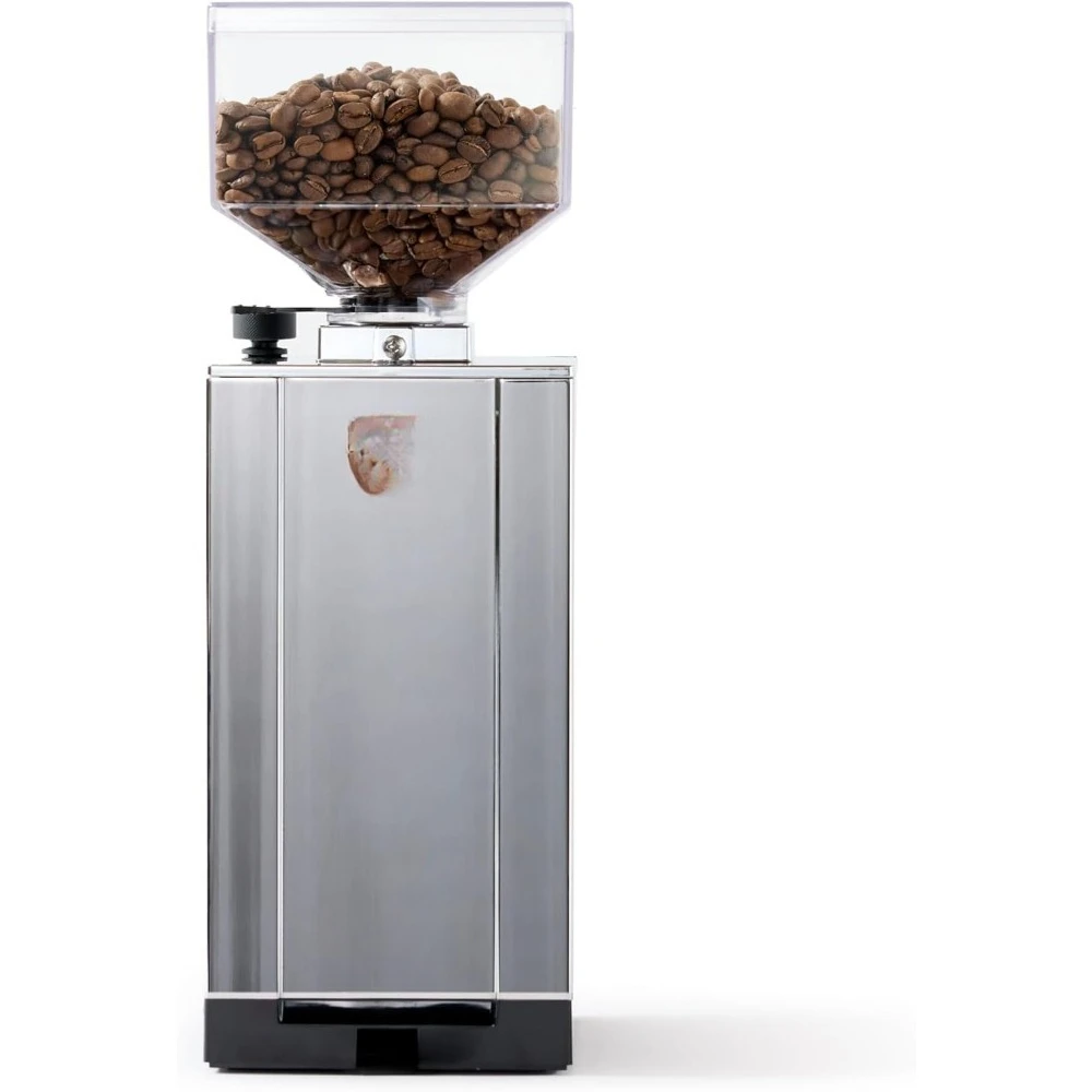 نسخة مطورة - مطحنة اسبريسو، معزولة للصوت، نتوءات 55 مم بدون خطوات، شاشة تعمل باللمس، كروم، 6 بوصة طول × 6 بوصة عرض × 14 بوصة ارتفاع - شحن مجاني #4