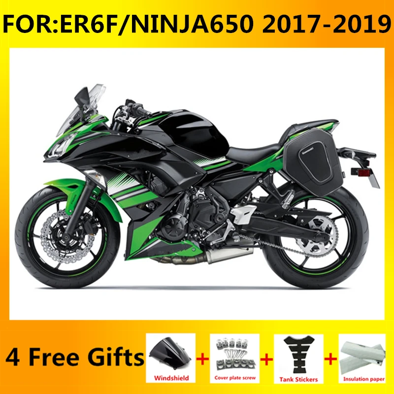 

NEW ABS Motorcycle Fairings kit fit for ER-6F ER6F ninja650 EX 650 NINJA 650 2017 2018 2019 bodywork fairing kit set green black