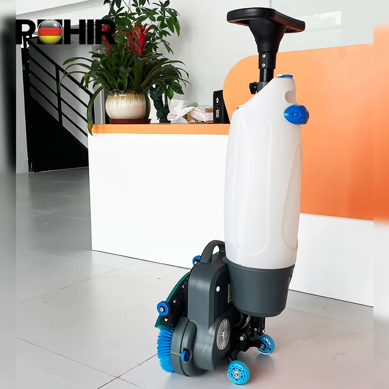 POHIR-300 Cordless Power Scrubber Industrial Commercial Hand Floor Scrubber Dryer Machine