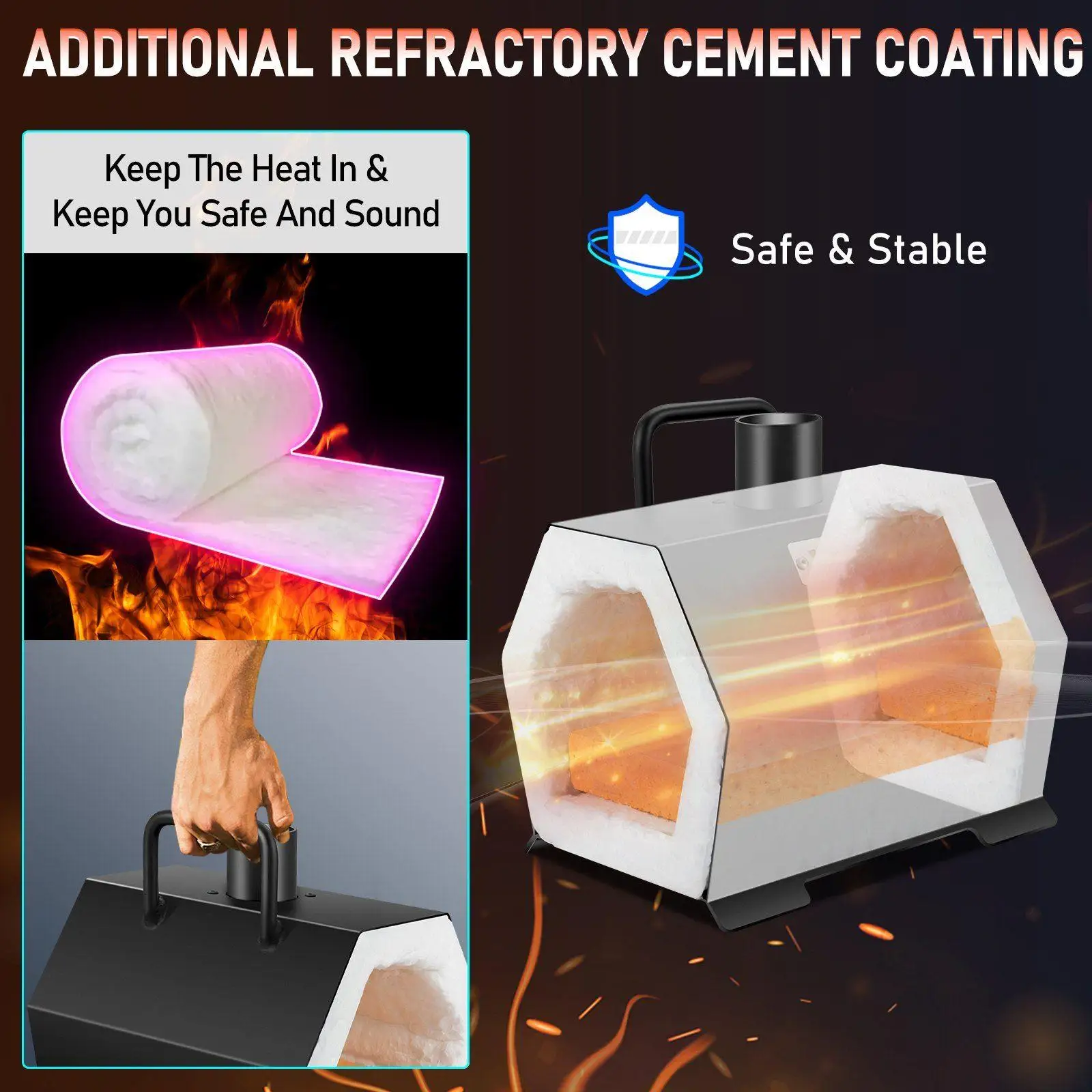 المحمولة 2600 ° F Propan Forge مع موقد واحد، شوكة غاز حداد كبيرة الحجم، مجموعة كاملة متضمنة #6