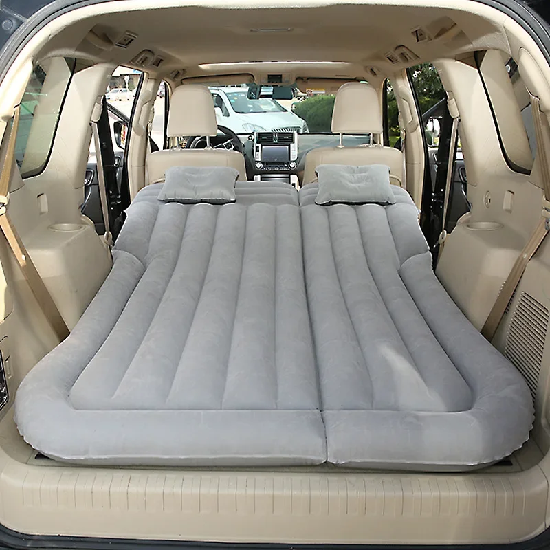 SUV Air Mattress Camping Bed Cushion Pillow - Inflatable Thickened Car    Pump Portable Sleeping Pad