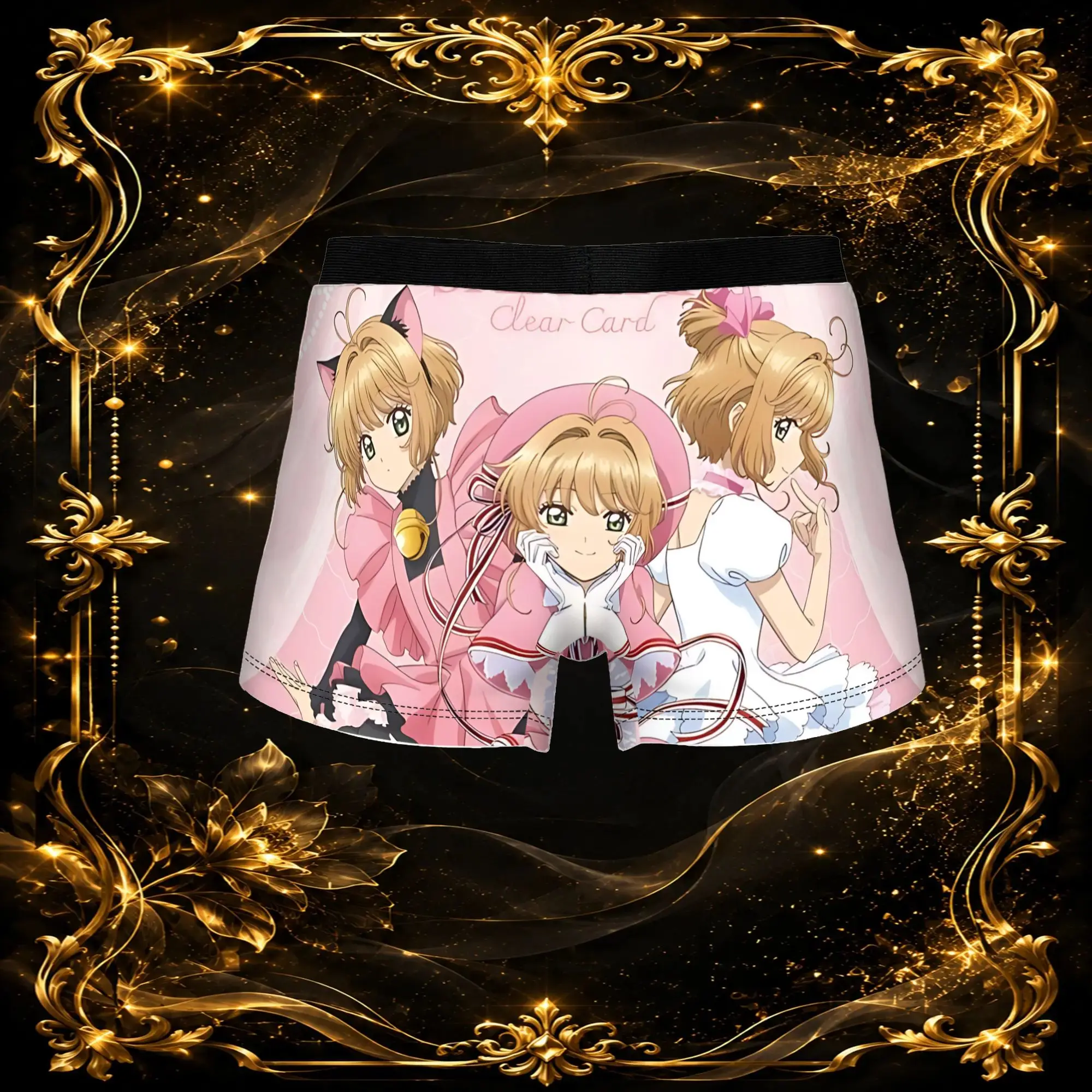 3Pcs Anime Cardcaptor Sakura boxers  Underpants Homme Panties Men's Underwear Comfortable Shorts Boxer Briefs