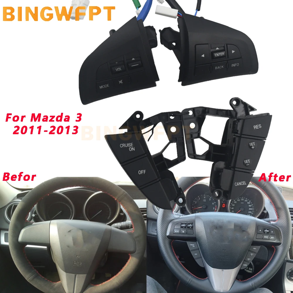 ​For Mazda 5 2011-2013 Car Steering Wheel Button Switch Cruise Control Audio Button