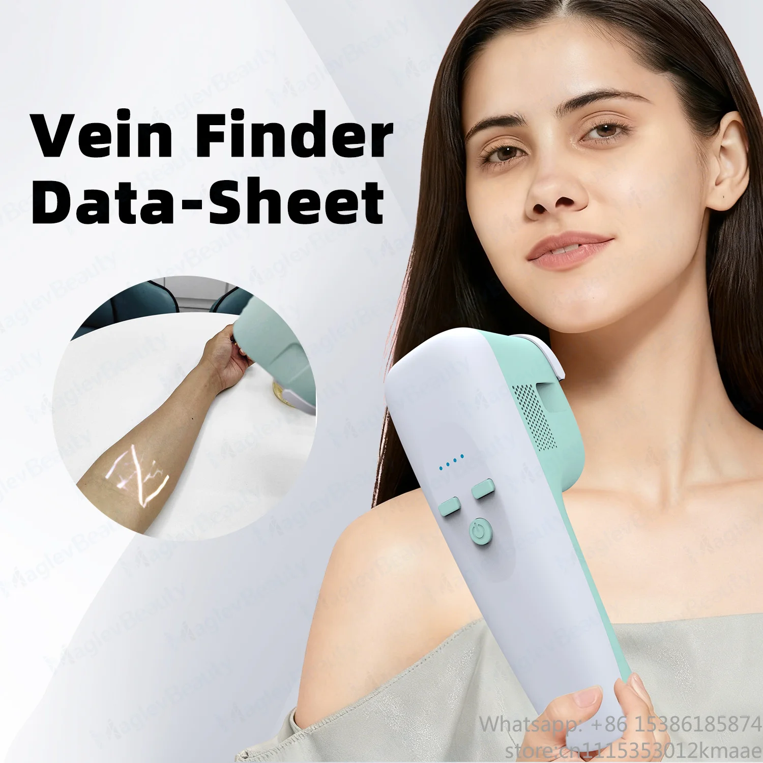 Vequyn Professional Handheld Infrared Vein Scanner with 8-Color Vascular Imaging and Switchable Display