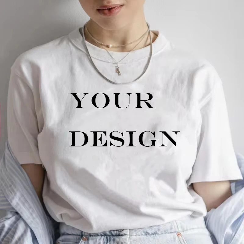 Customized Your Own Design Unisex T Shirt Men Women Custom Your Print Photo Logo T-shirt Couple DIY Graphic Tshirt Male Female