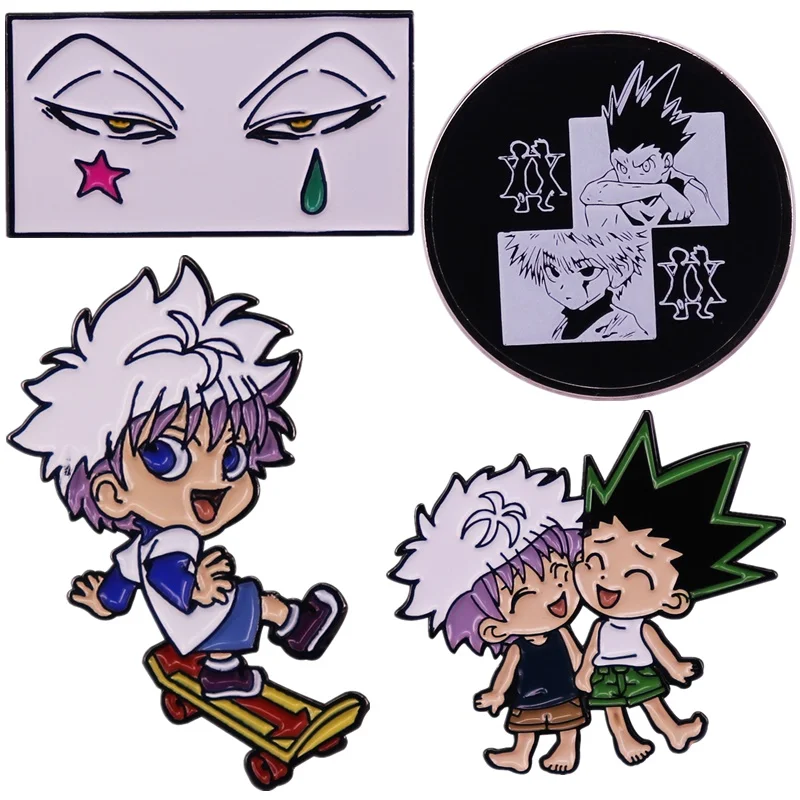 

Anime HUNTER×HUNTER GON FREECSS Killua Zoldyck Hisoka Cosplay Costume Props Metal Badge Lapel Pin Alloy Backpack Brooch