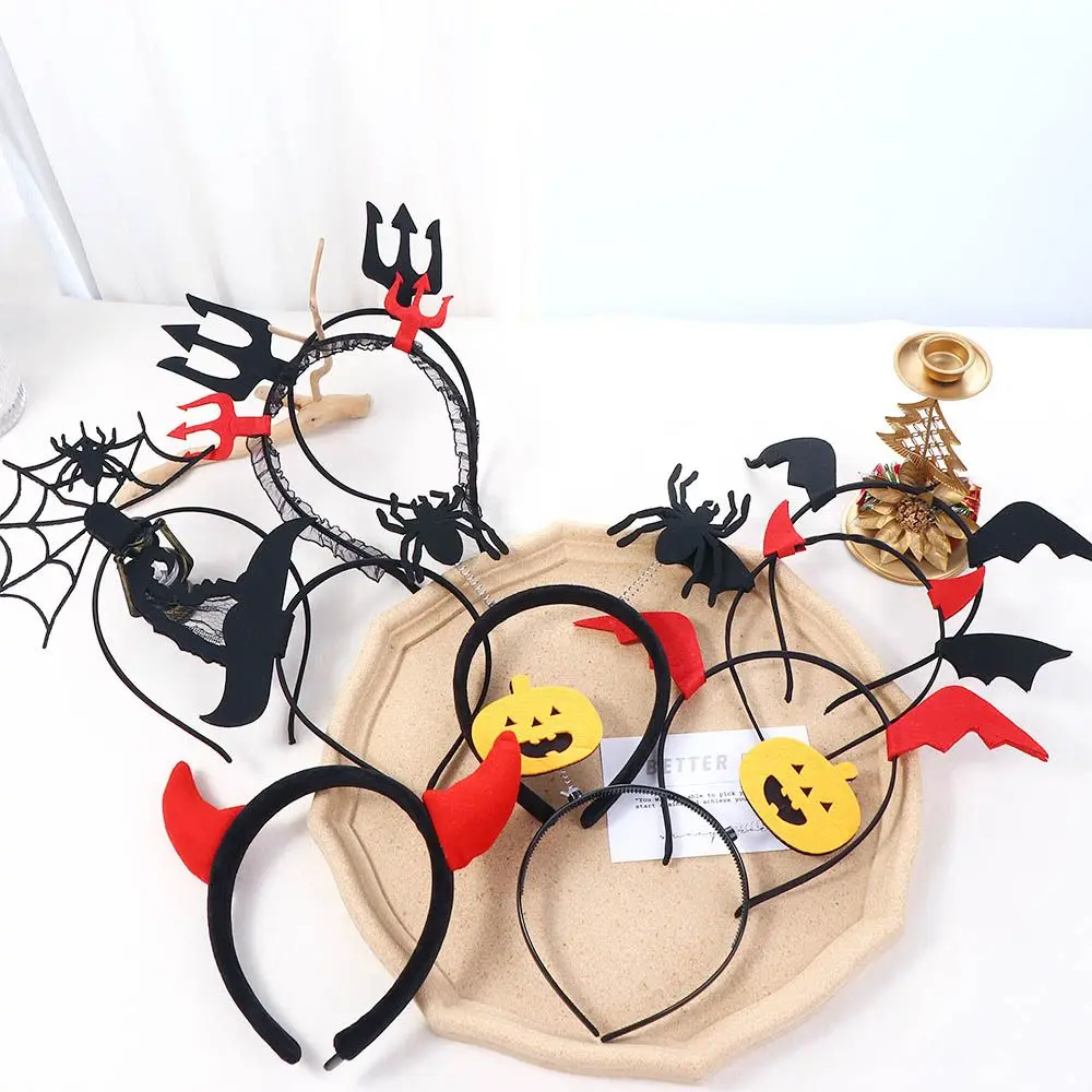 

Halloween Party Carnival Easter Party Decor Devil Wing Bat Halloween Hairbands Spider Halloween Headband Women Hair Hoop