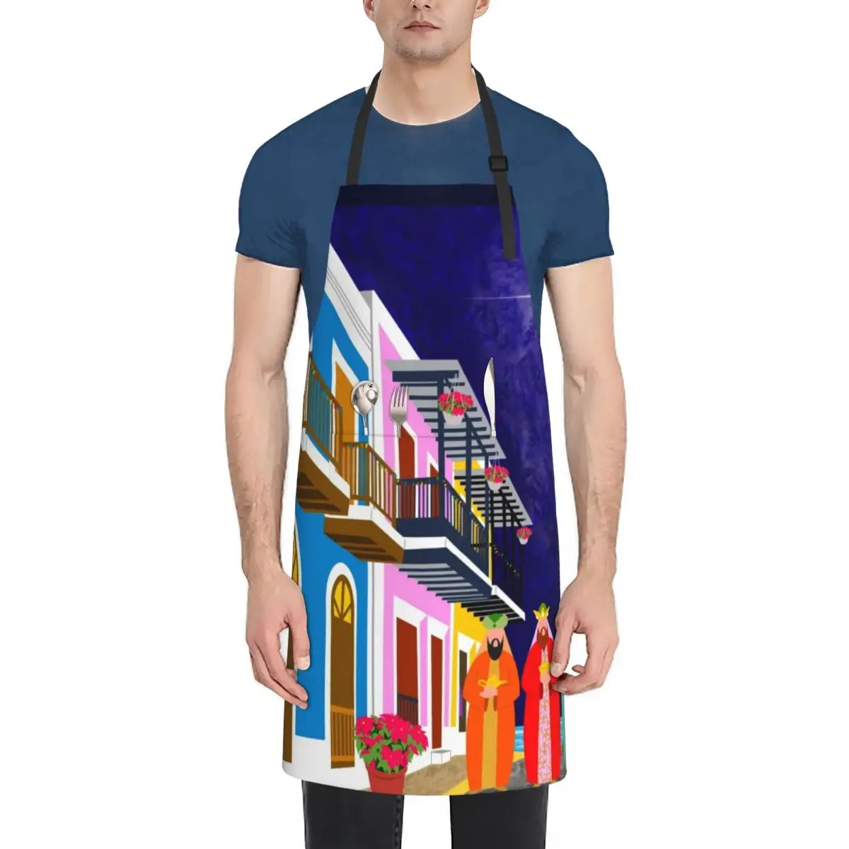 

Boricua Nativity Apron chef for man Women Kitchen'S Apron