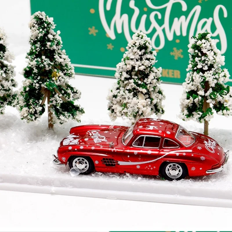 1:64 Mercedes-Benz 190SL Modello di auto pressofuso in lega vintage - Regalo di ornamento da collezione statico in edizione limitata di Natale