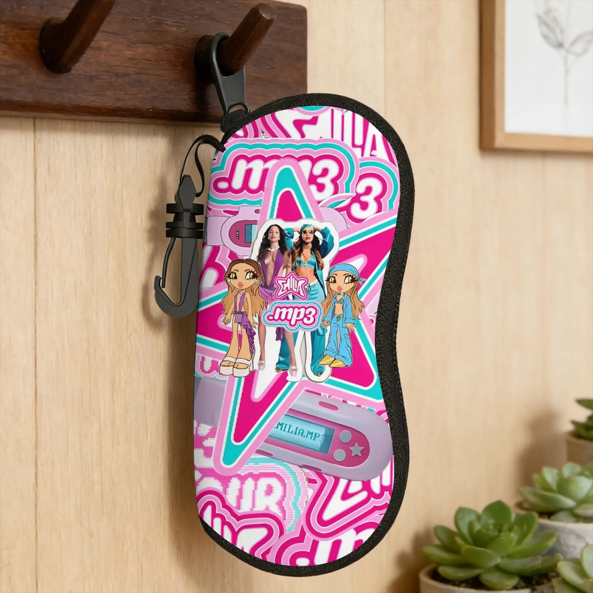 Singer Emilia Mernes MP3 Tour Glasses Case Cover  Sunglasses Pouch Outdoor Soft Eyewear Box Custom Men Women Eyeglass Protector