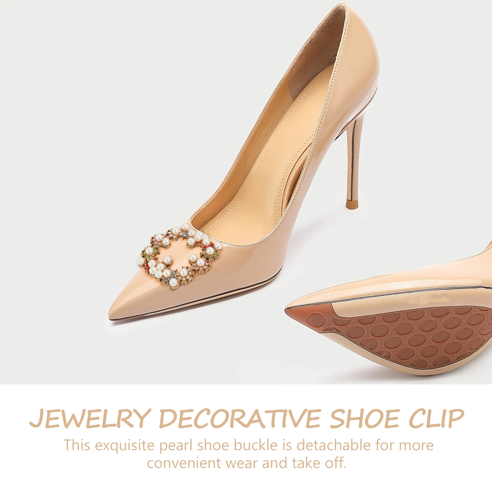 

Wedding Jeweled Shoe Clip Bridal Shoes Buckles Accessories Inlaid Design Detachable Bride Clips Elegant