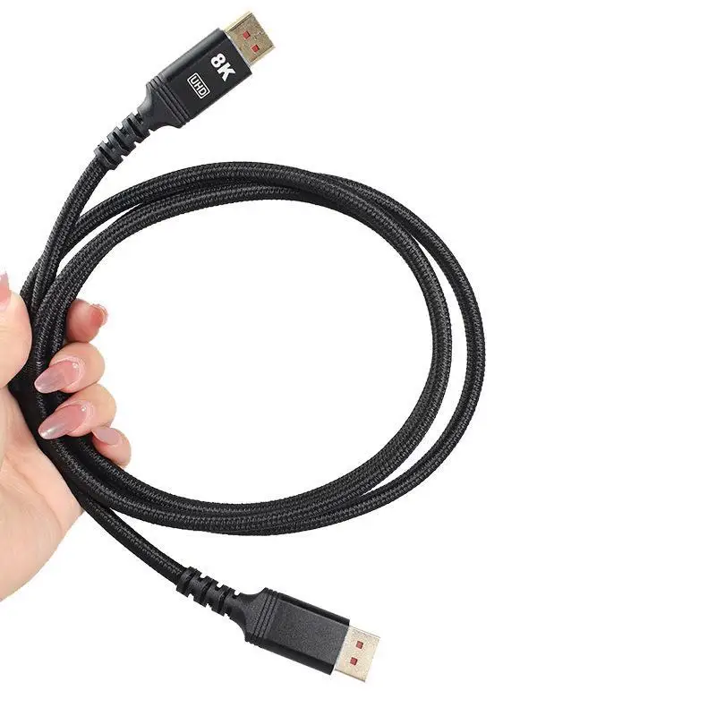 Big DP cable 8k male to male 1.4 version 60Hz data cable, computer graphics card, computer monitor connection cable DP cable