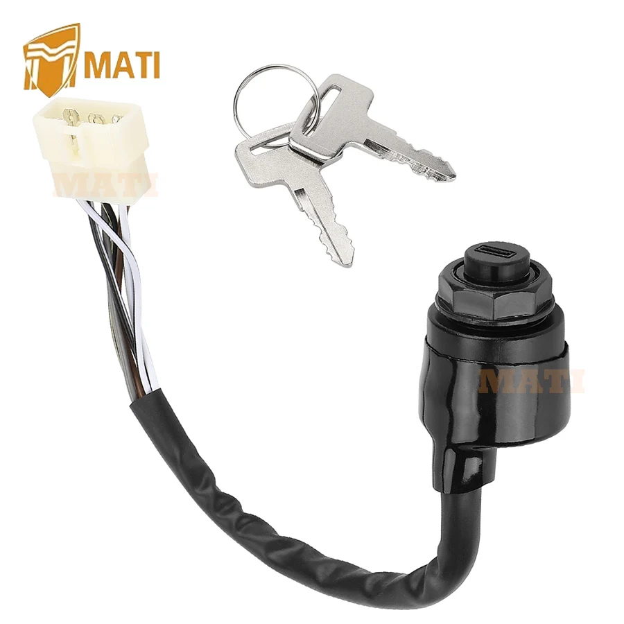 Ignition Key Switch 6Wires for Kawasaki Mule 2010 2020 2030 2500 2510 2520 500 520 550 1990-2004 Mule SX 2017-2023 Mule 4000