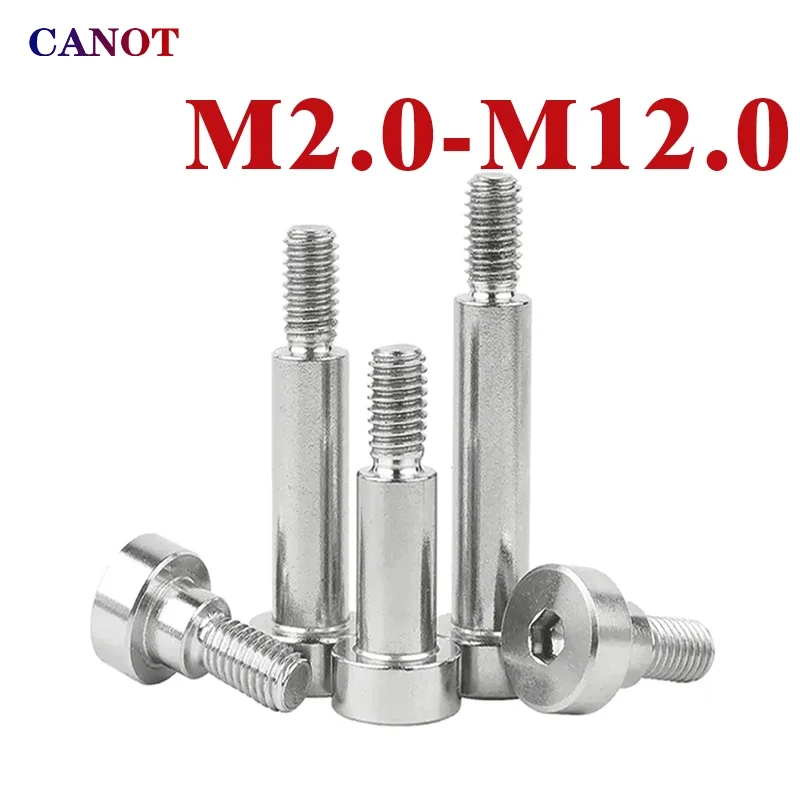 1/ 2/ 5/10pcs M2 M2.5 M3 M4 M5 M6 M8 M10 M12 304 Stainless Steel Hex Hexagon Socket Head Roller Bearing Shoulder Screw Bolt