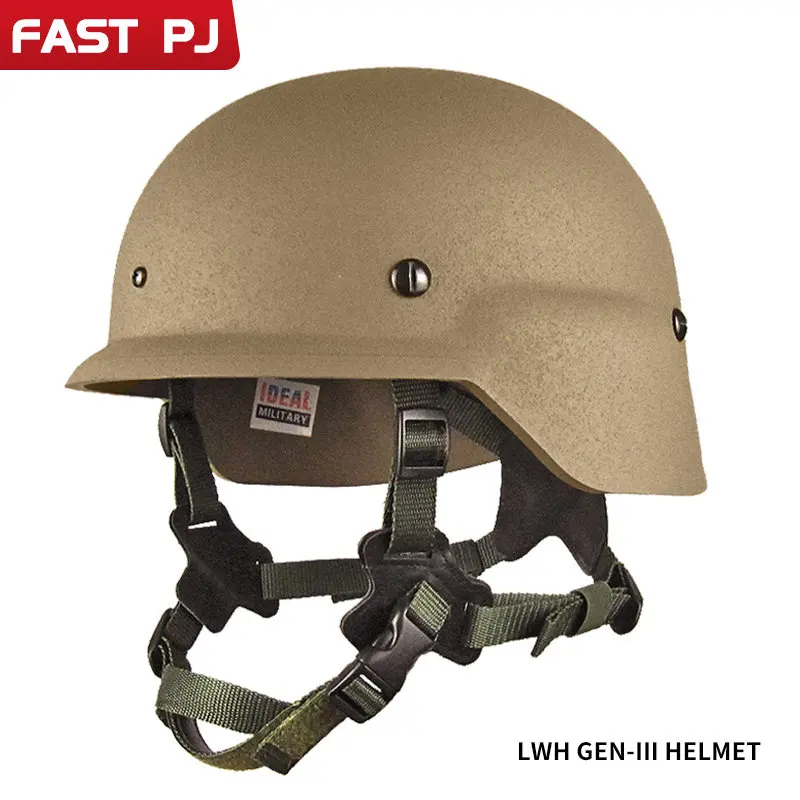 Anti-Riot Thickened LWH Helmet 7mm Marine Corps Style with Memory Foam And Global Eagle Suspension Strap M8 for Safety Gear