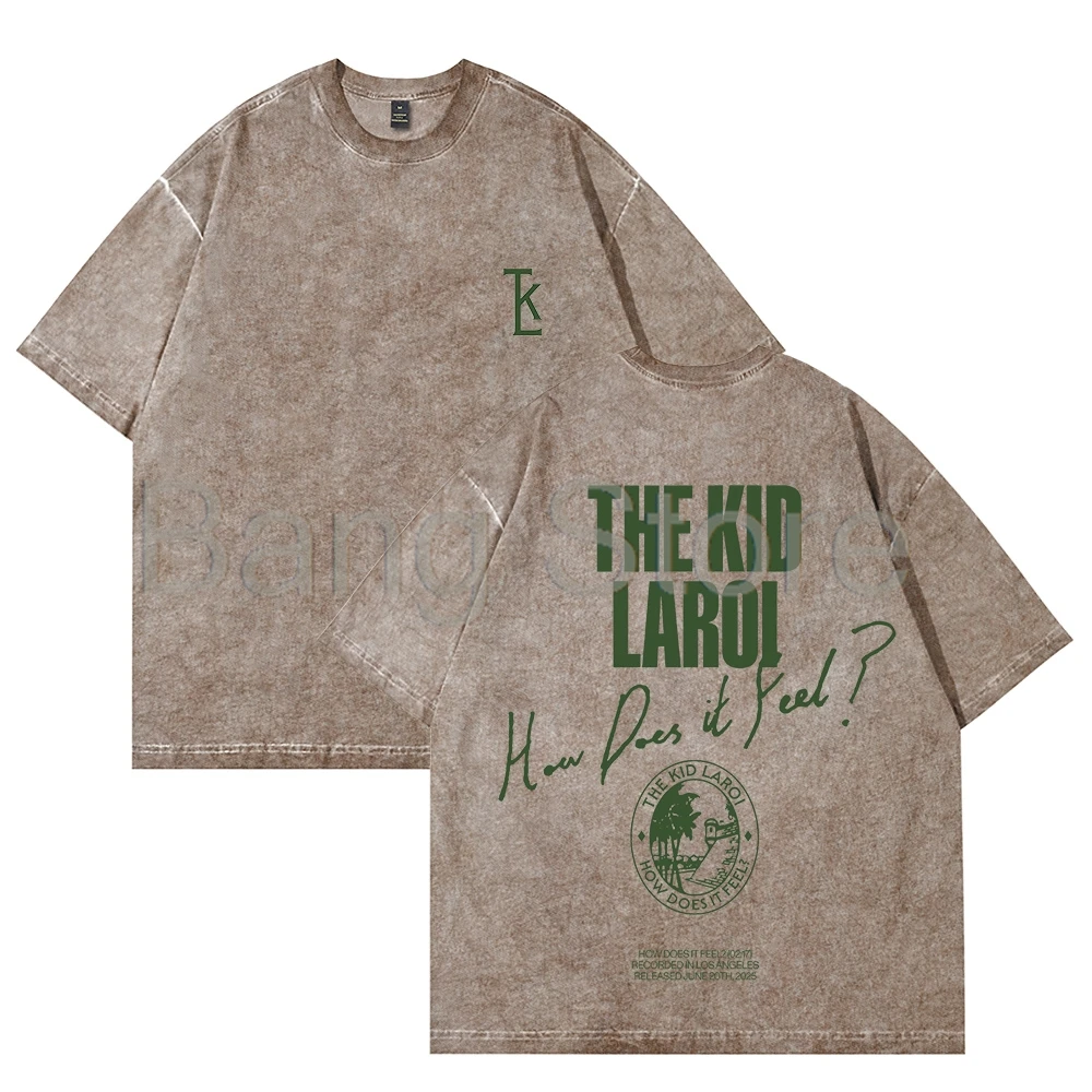 تي شيرت The Kid LAROI كيف يشعر بالغسل من القطن للجنسين برقبة دائرية وأكمام قصيرة #1