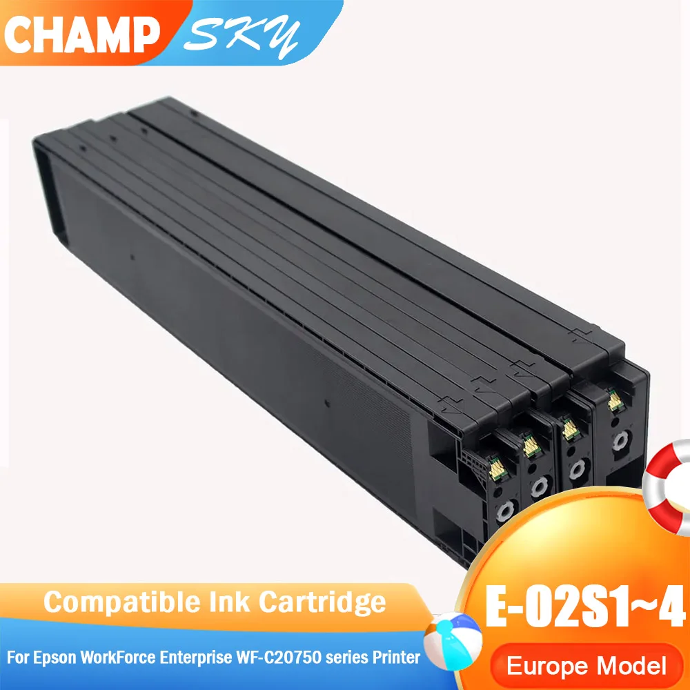 Champ Sky For T02S1 T02S2 T02S3 T02S4 Premium Compatible Ink Cartridge For Epson WorkForce Enterprise WF-C20750 series Printr