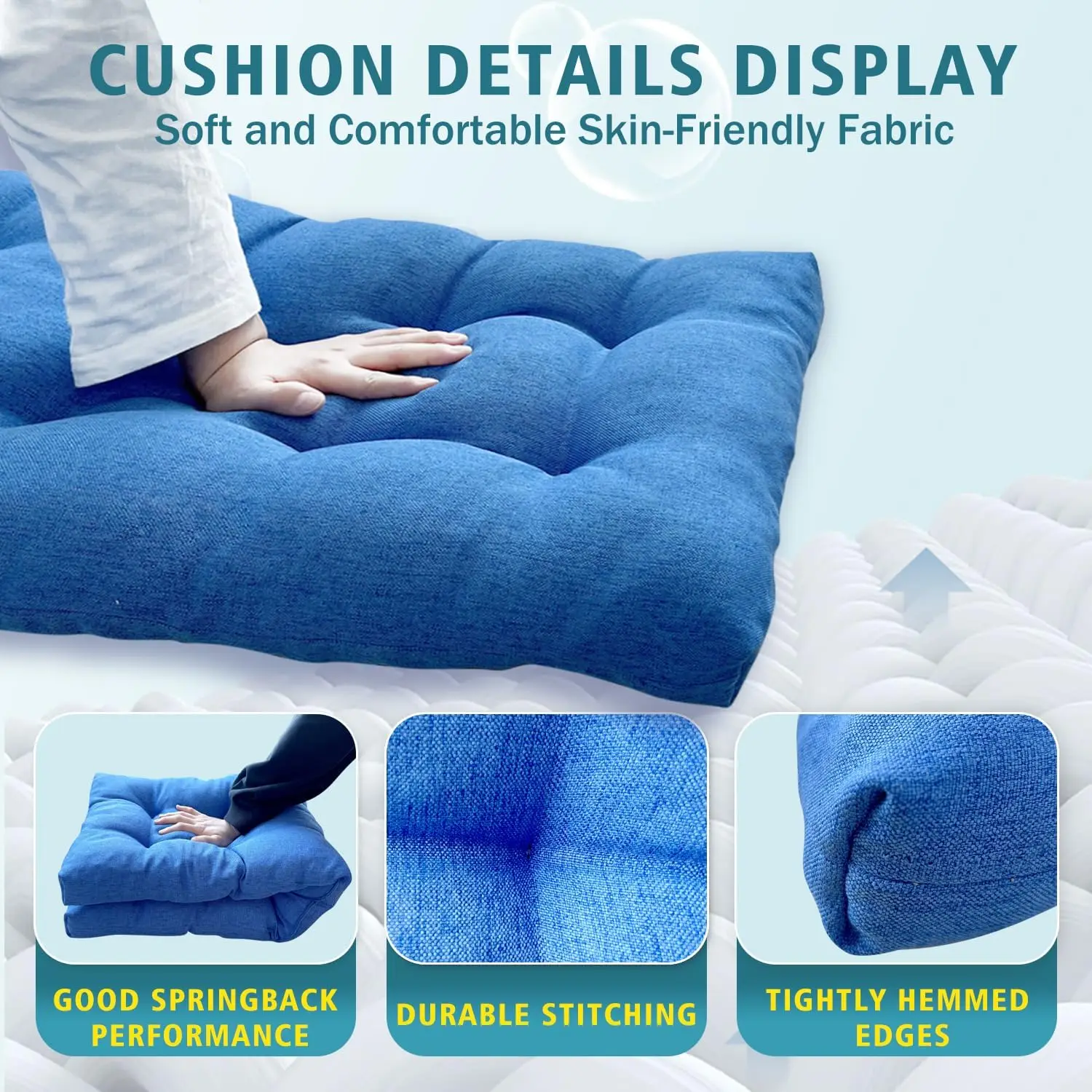 Custom Long Bench Cushion with Strips Bay Window Seating Pad Piano Chair Seat  Decorative Garden Cushions Swings Pads
