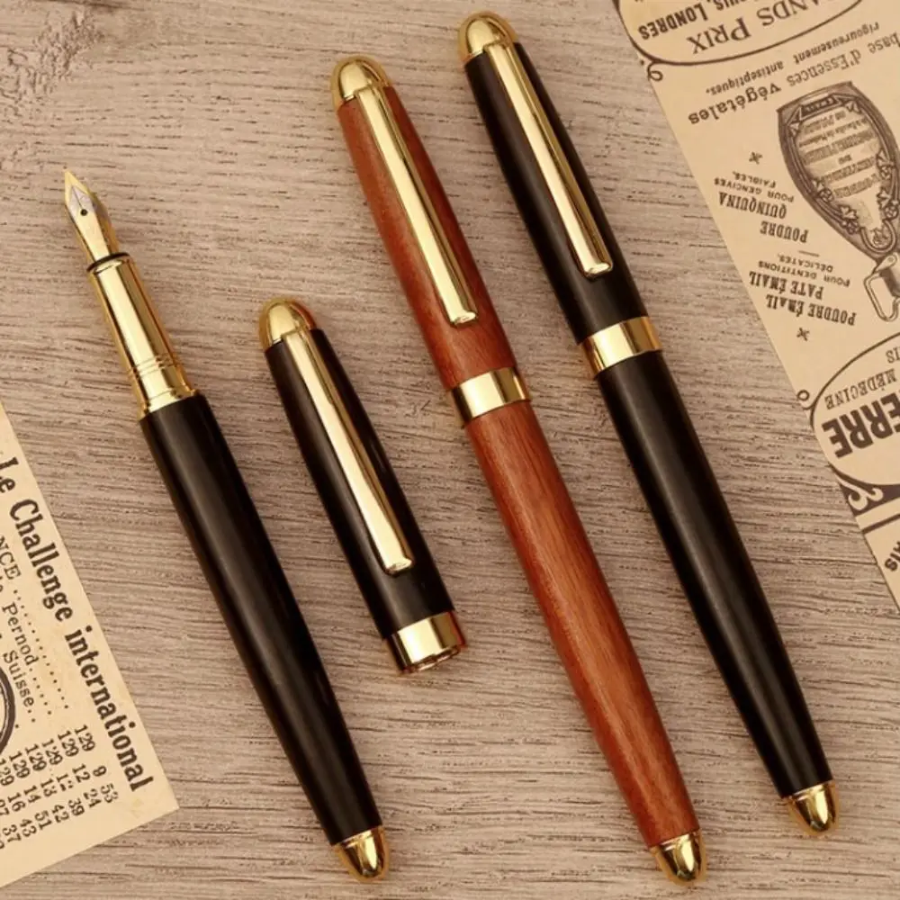 

High-end Busines Wood Fountain Pen Exquisite Smooth Writing Calligraphy Fountain Pen Luxury 0.5mm Business Signature Pen Office