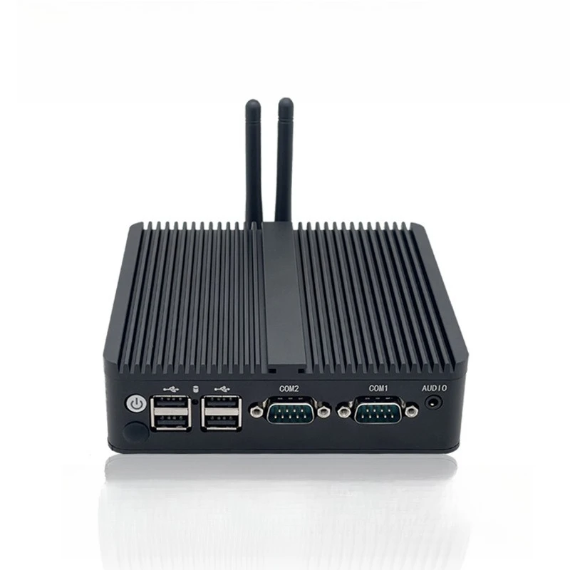 Factory direct connection embedded mini industrial computer fanless silent industrial mini host dual network port dual serial