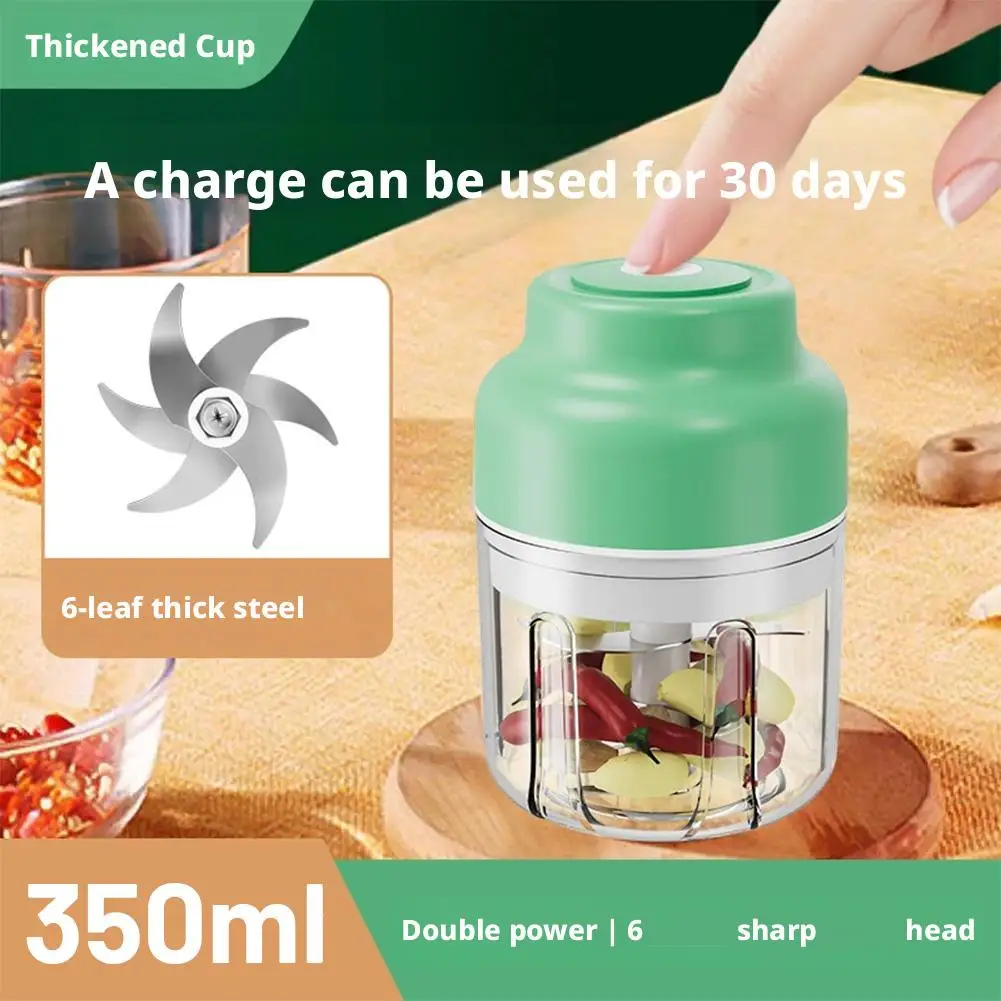 

250/350ML Electric Garlic Chopper Vegetable Chopper Aid Meat Mixer Mincer Food Processor Children's Kitchen Kitchen Tools V5V8