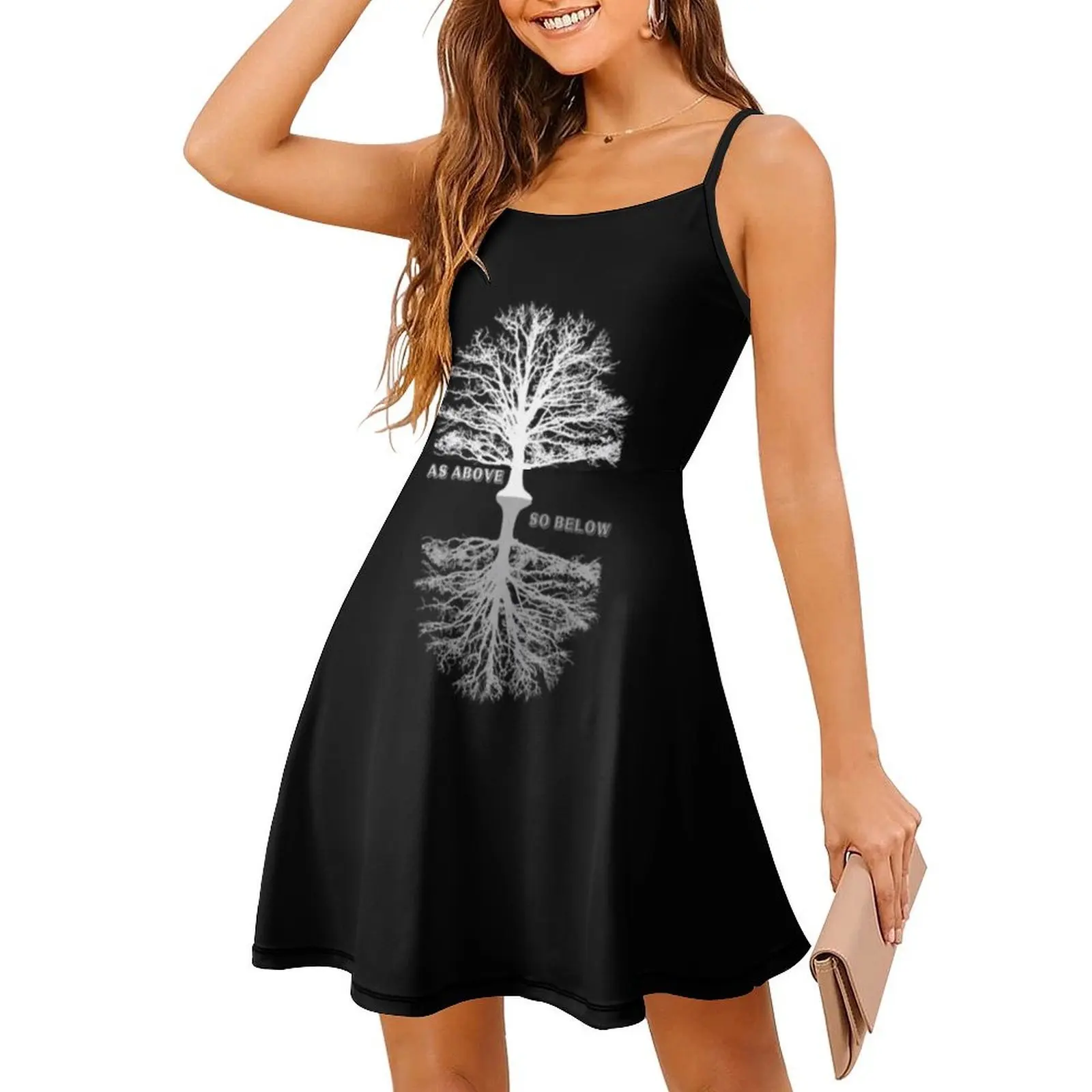 Como acima da árvore camiseta design legal camiseta estilo coreano vestido casual para mulheres simples diário escritório senhora vestidos acima abaixo