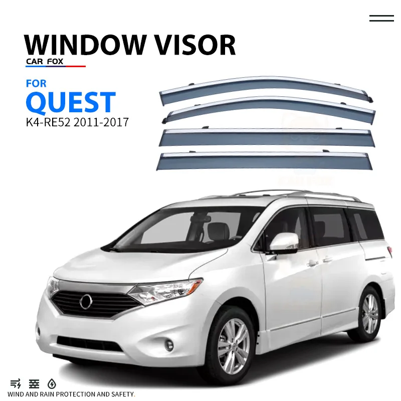 

For Nissan Quest V42 RE52 Window visor Weather Shield Side Window Deflector Car windshield weather shield Car accessories