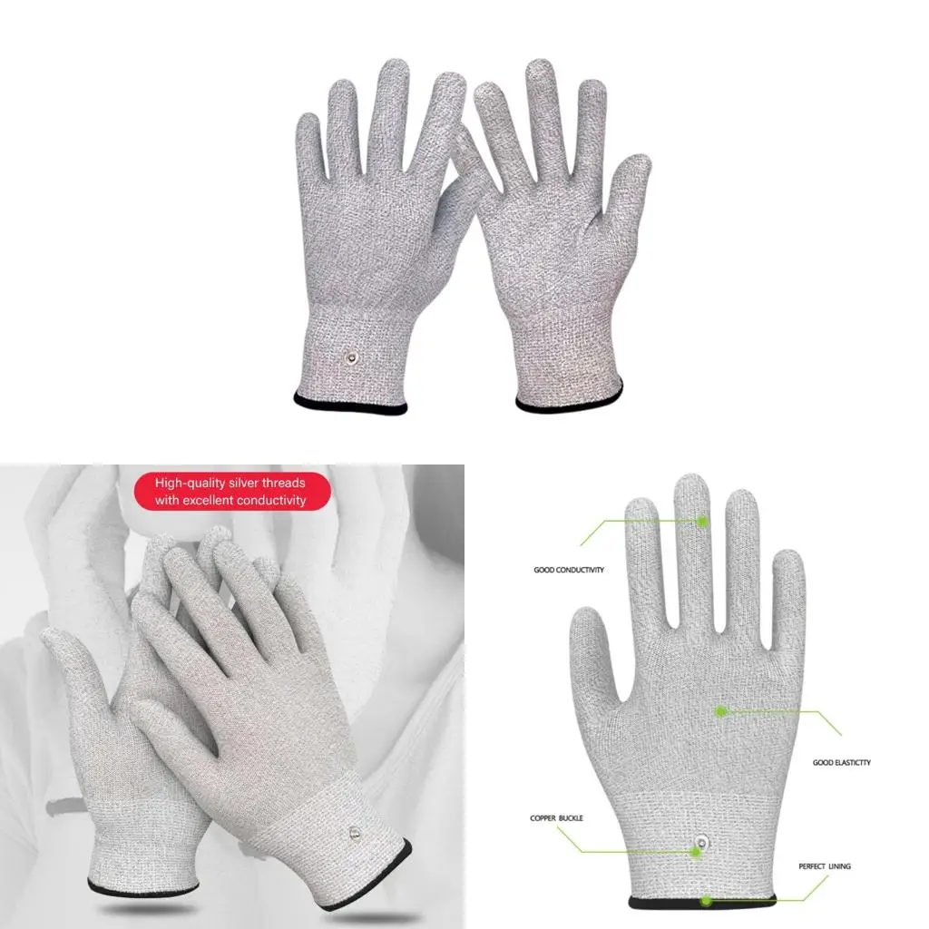  Conductive Gloves Elastic Breathable Design Adjustable Copper Buckle For Gamers And Programmers Electronic Devices 2pcs