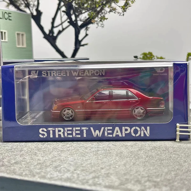 Street Weapon 1:64 Model Car S Class Ver3.0 W140 Refitting Alloy Die-Cast Vehicle- Red