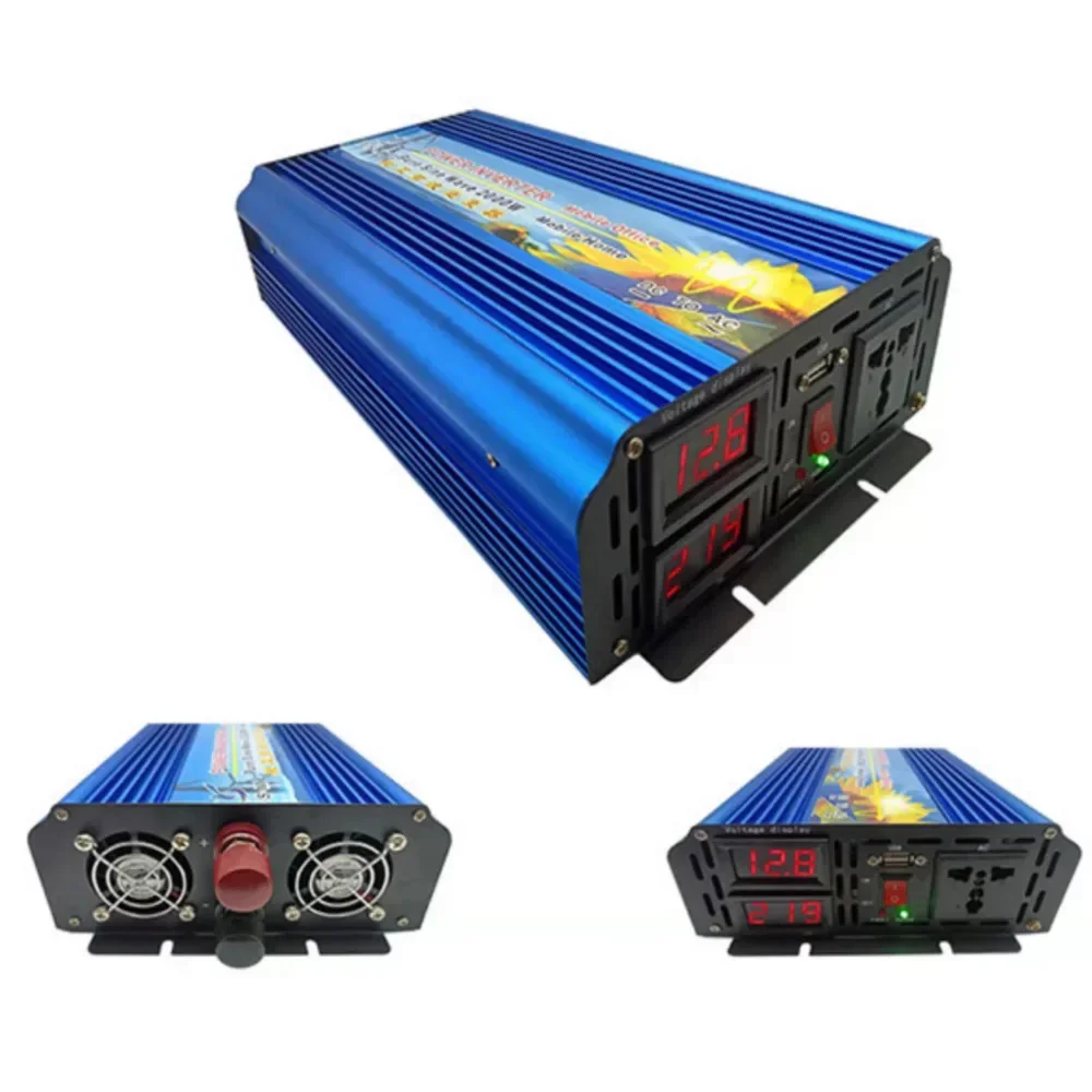 36V 48V 60V 72V 96V 2000W 12V 24V  To 110V 220V High-power Photovoltaic Pure Sine Wave Inverter LED Display Solar Inverter