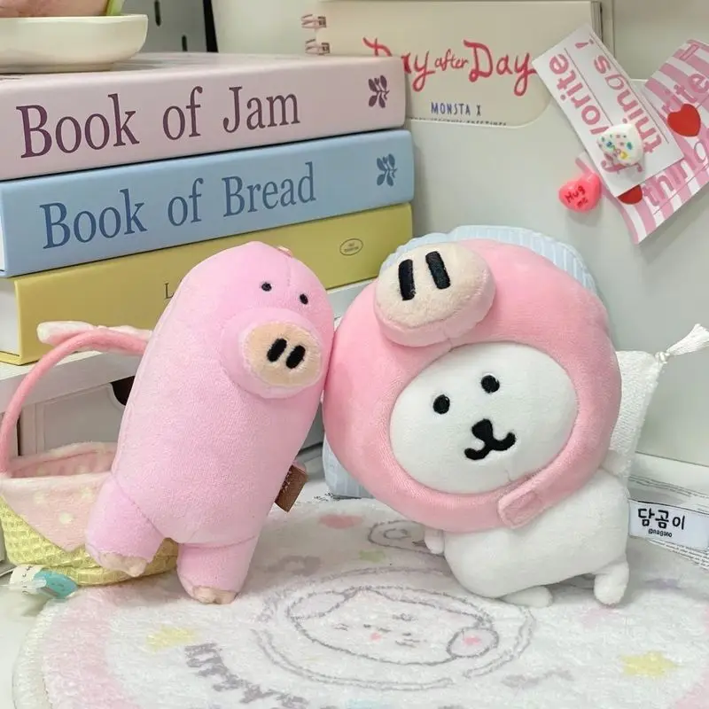 Adorable Self-Deprecating Bear Cotton Doll 10cm Cute Pig Nose Headwear 13cm Japanese Style Toys And Hobbies Dolls Accessories