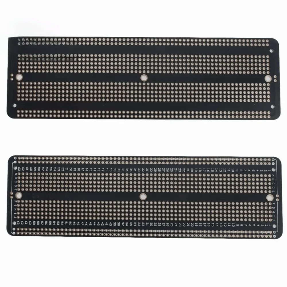 2.54 Spacing Permanent Breadboard Gold-plated Five-hole Solder PCB Prototype Board Universal Black Prototype Breadboard