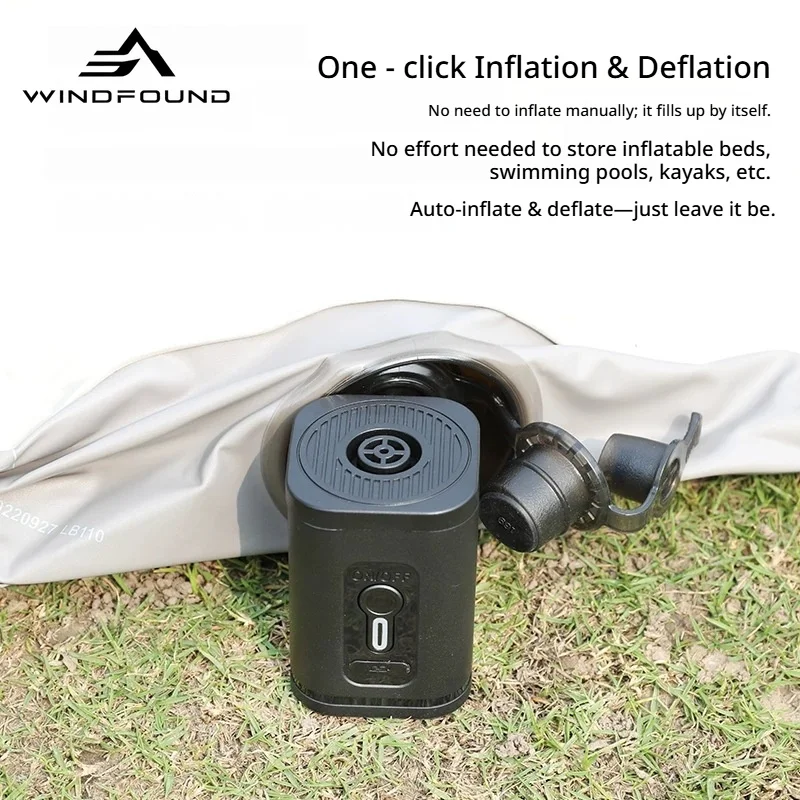 Portable Electric Air Pump Multi-functional Inflation/deflation Pump with LED Light Suitable for Camping Mattresses Tents