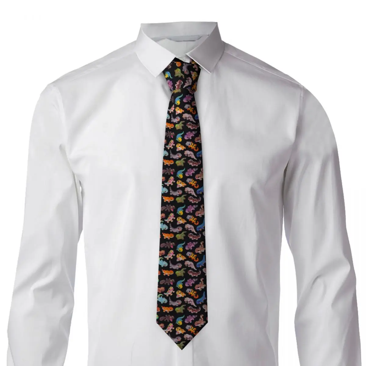 Adorable Cartoon Reptile Pets (7) Necktie for Men Silk Polyester 8 cm Neck Ties Wedding Accessories Tie Casual Gravatas