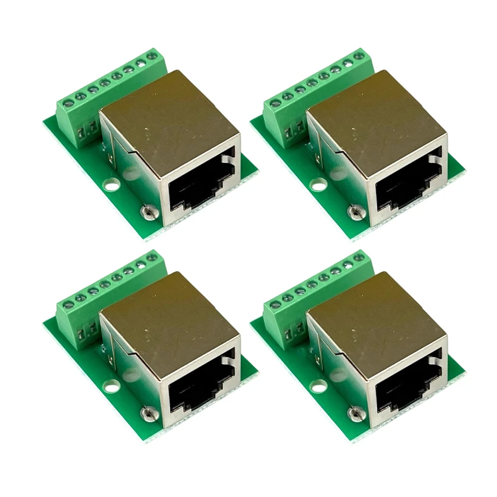 4pcs Ethernet Network Port Adapter Board with 8-Pin Connectors for RJ45 Applications in Routers and Indoor Networking Systems
