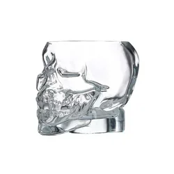 80ML/350ML/700ML lead-free old fashioned whiskey glass cup skull shaped design shot glass wine cups for Liquor Scotch Bourbon