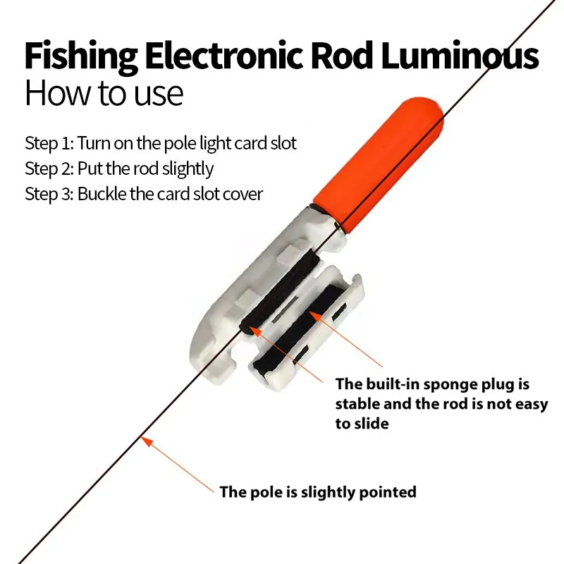 Barra luminosa LED impermeable extraíble para pesca nocturna de roca - imagen 2