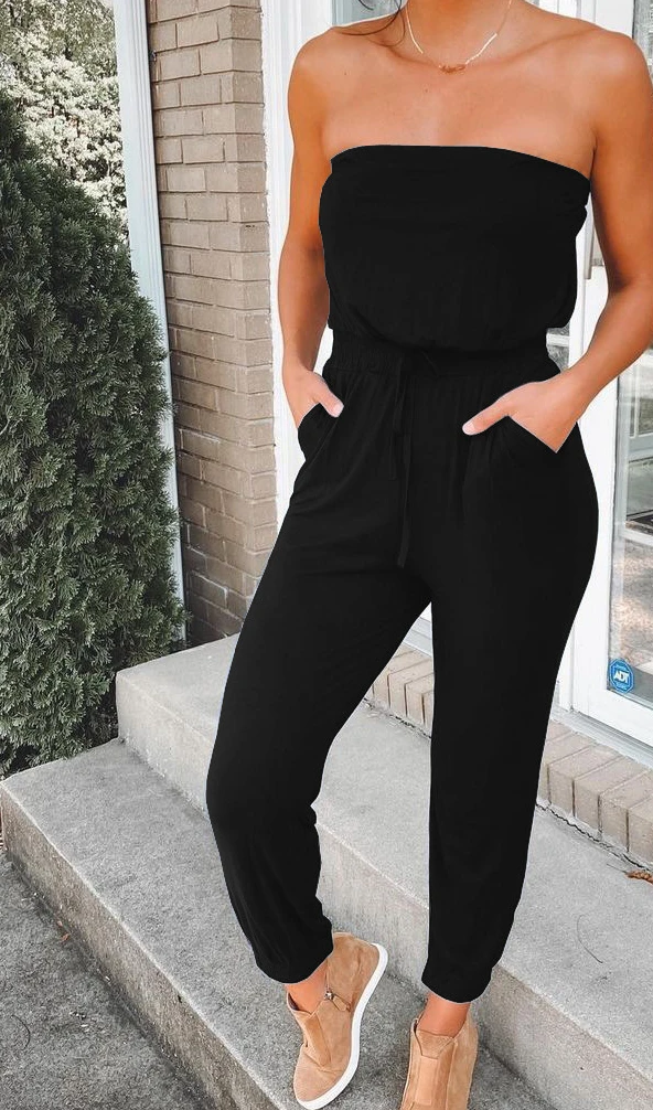 Frauen Frühling Sommer Neue Off-Schulter Backless Lose Overall Hause Casual frauen Overalls Gesamt Hosen