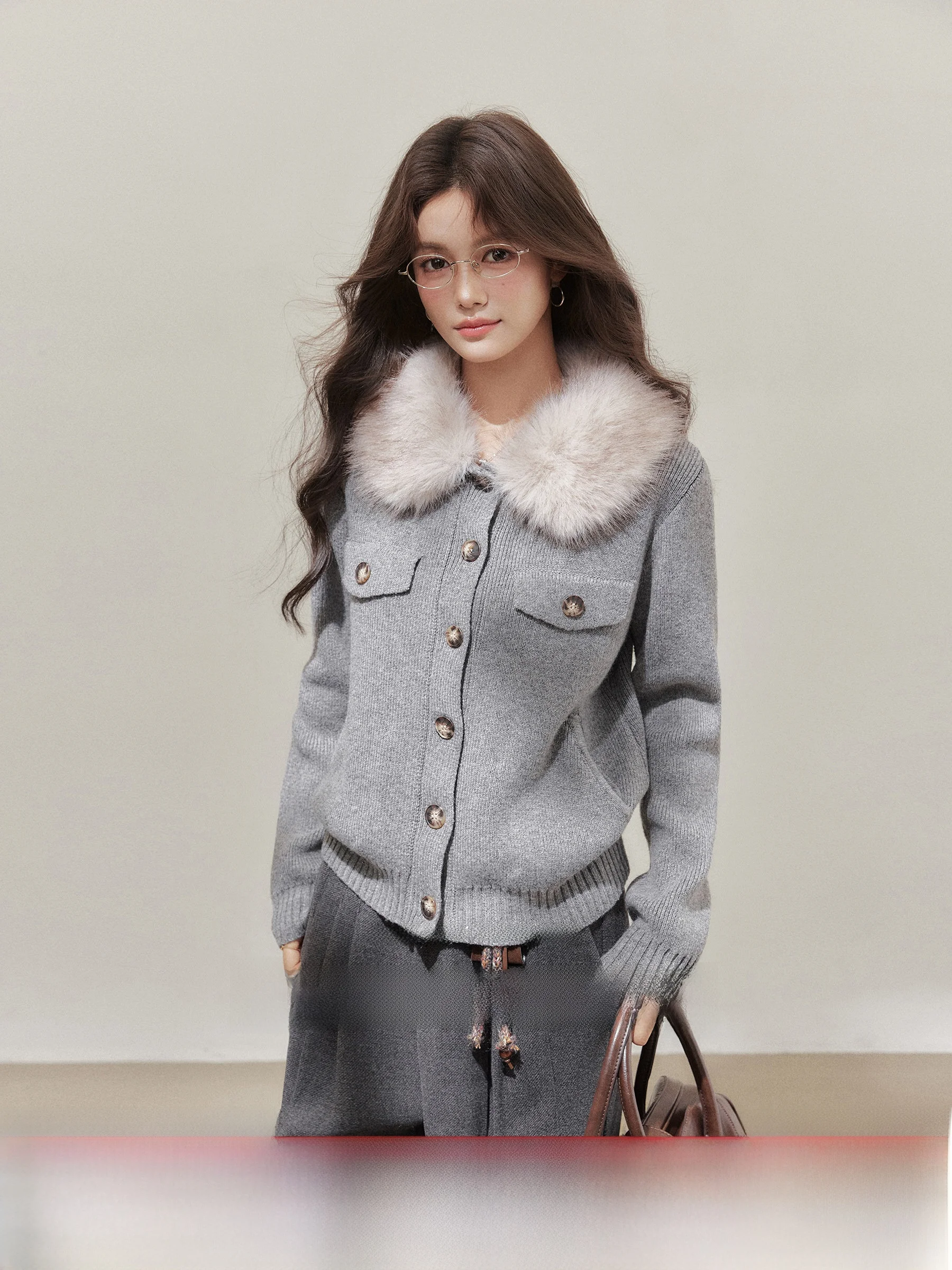 

ay Fce Lined Knit Sweater Coat Loose Fit Women's plus Size Cardigan Sle Commute Faion Winter Collection Long Sve