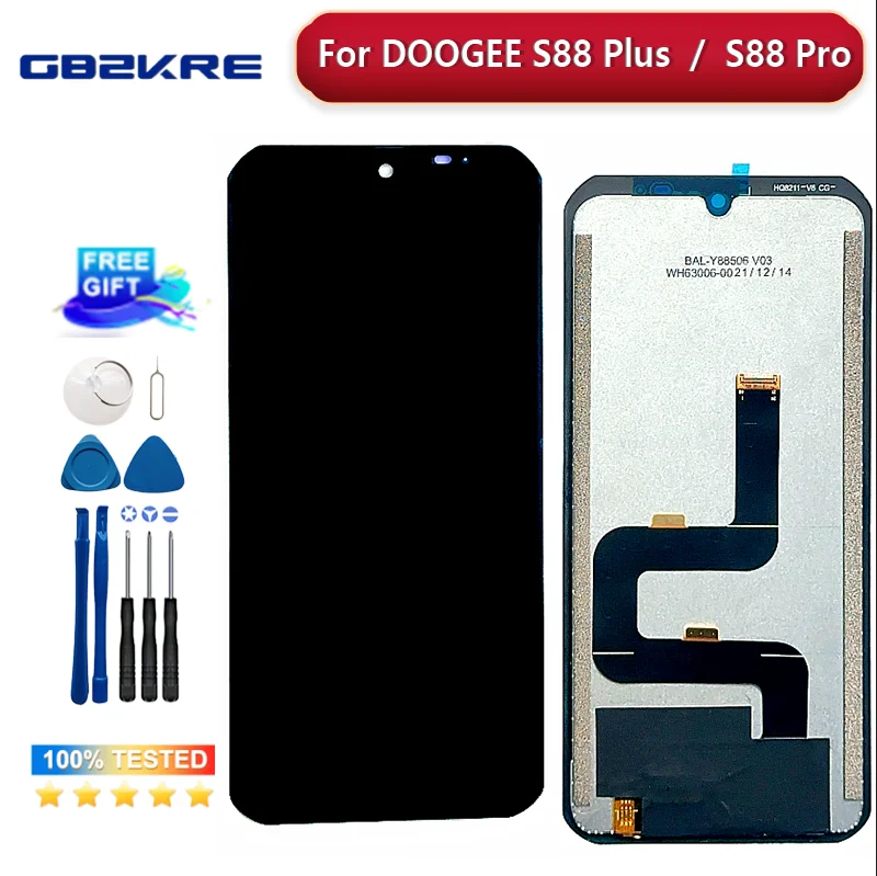 Original Display LCD e Touch Screen Digitizer Assembly substituição, Doogee S88 PRO, novo, 6,3\