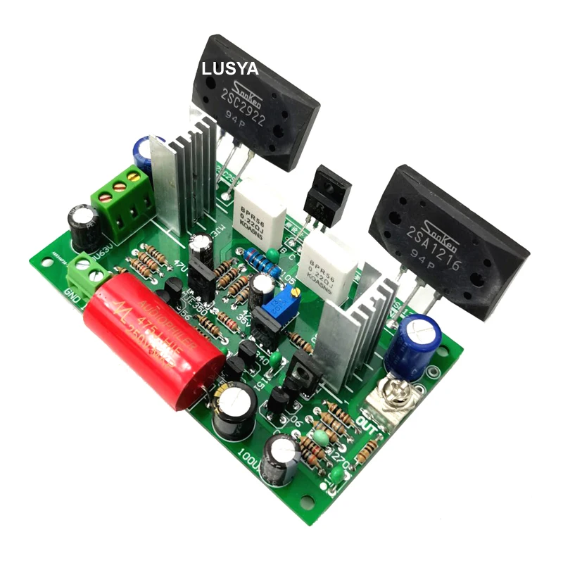 Lusya Sanken 2SC2922 2SA1216 Large Current Field Effect Stereo Class Discrete Power Amplifier Board