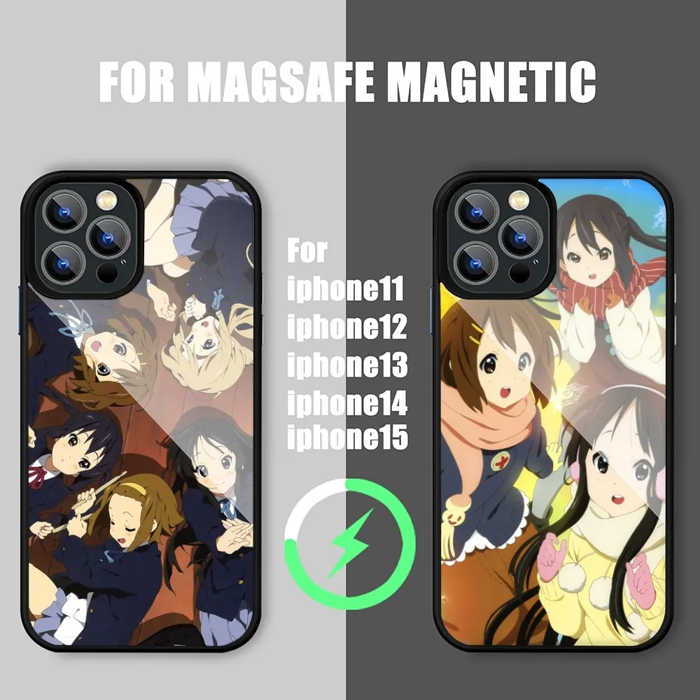 Bilibili K-ON! Phone Case For iPhone 15 14 11 12 13 Pro Max Plus Magsafe Wireless Charge Cases Cover