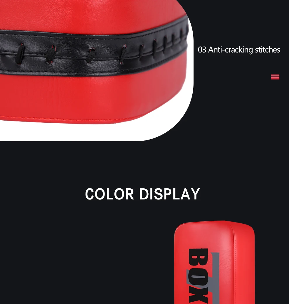 1-teiliges Box-Fußziel, Handzielpolster, MMA-Muay-Thai-Pads zum Treten von Taekwondo, Boxtrainingsausrüstung für Kinder und Erwachsene – Detail 7