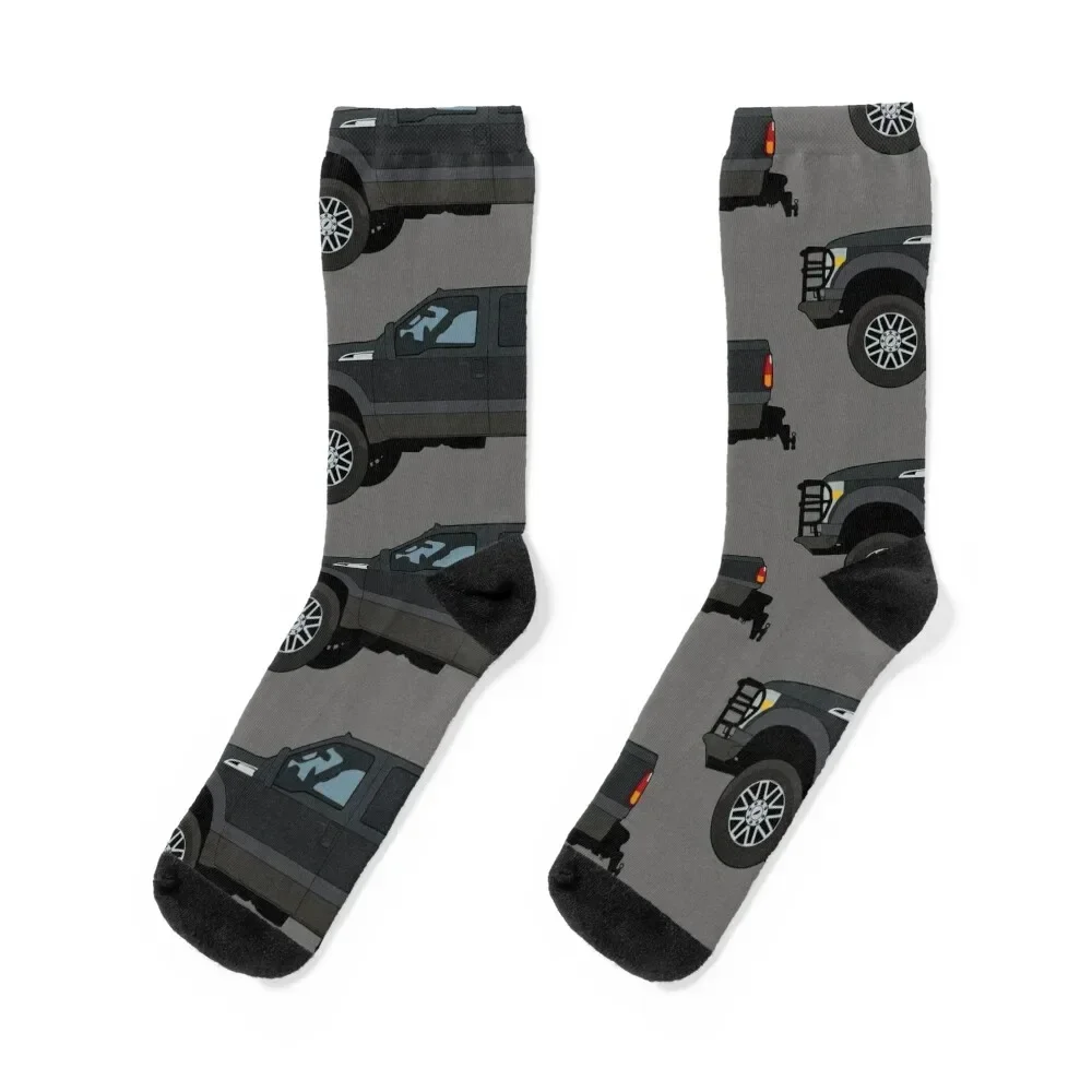 

2012 F250 Truck Drawing Socks hip hop floor Socks Ladies Men's