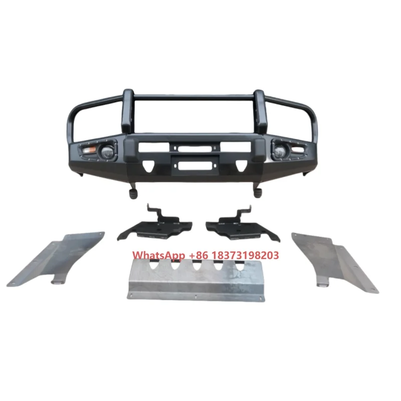 

Brand New for Nissan Patrol Y61 04-15 Steel Front Bumper with Winch Bracket Fog Lights and Bumper Cut-Outs Off-Road Car