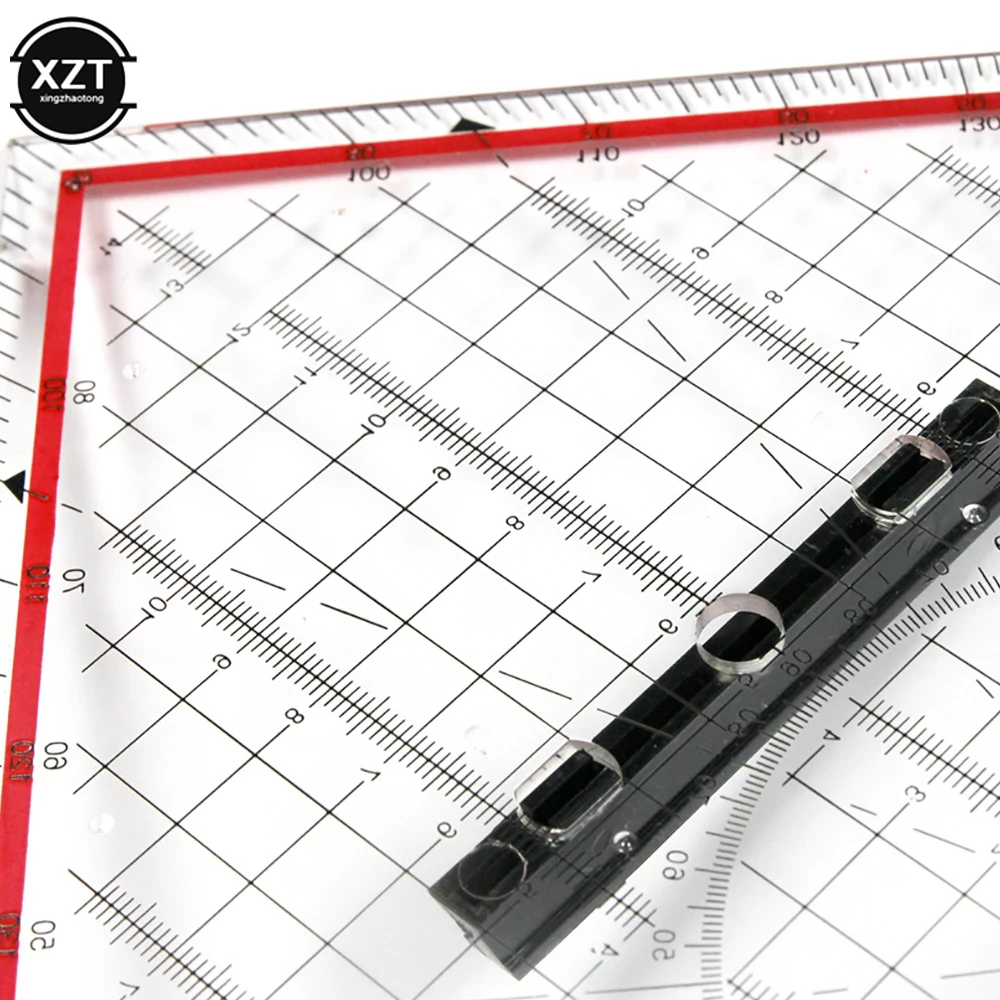 30CM Drawing Triangle Ruler Length Measuring Ruler with Handle Protractor Multi-function Drawing Design Ruler Student Stationery