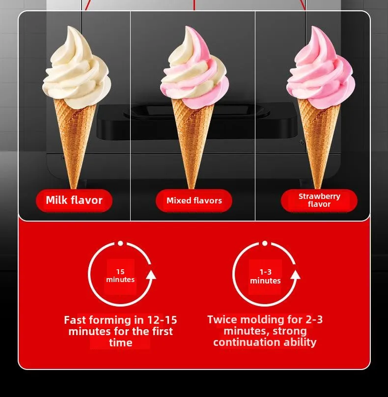 Fully automatic online ice cream machine - vertical cone machine