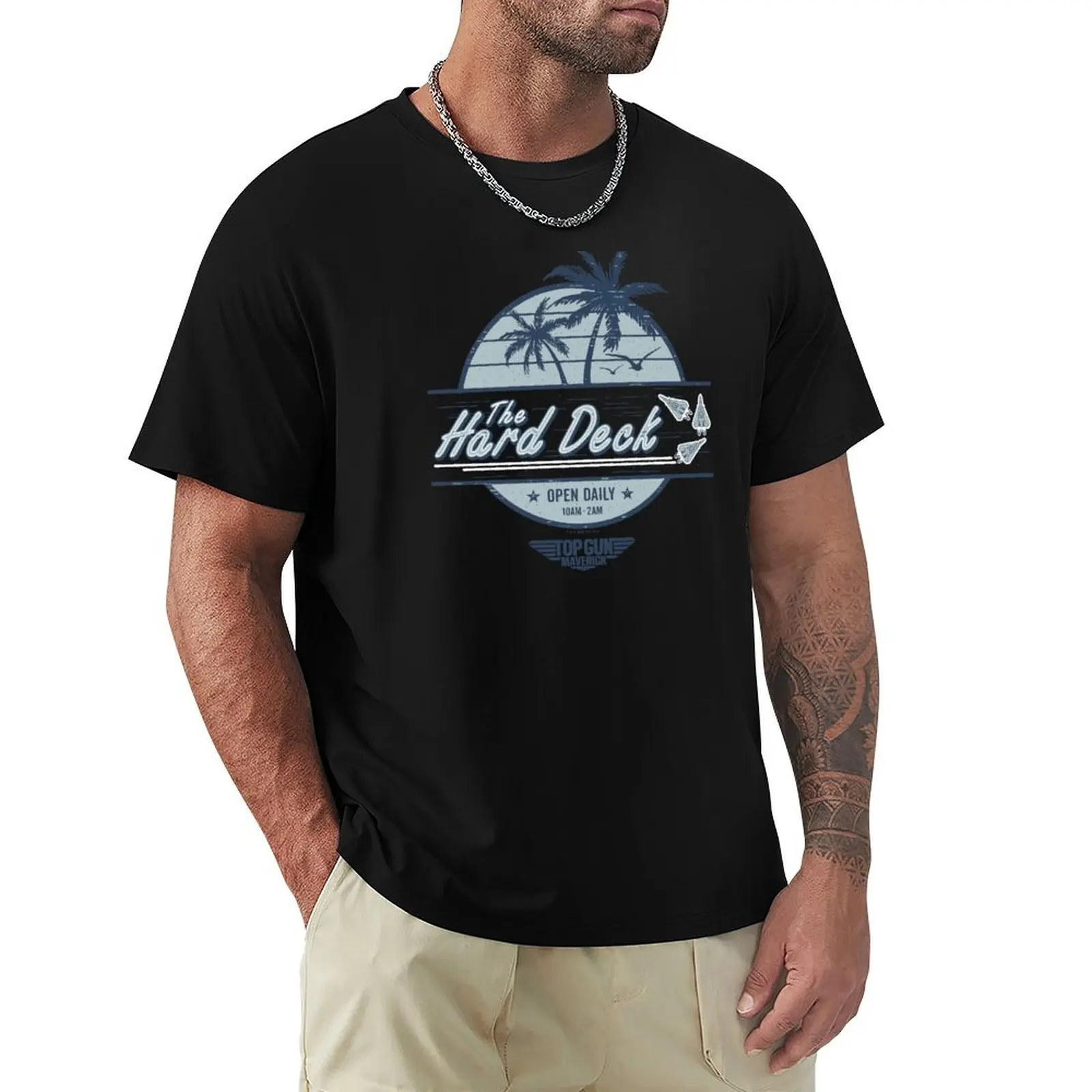 Top Gun: Maverick The Hard Deck Palm Trees Logo T-Shirt Moisture Wicking Quick Dry Tee
