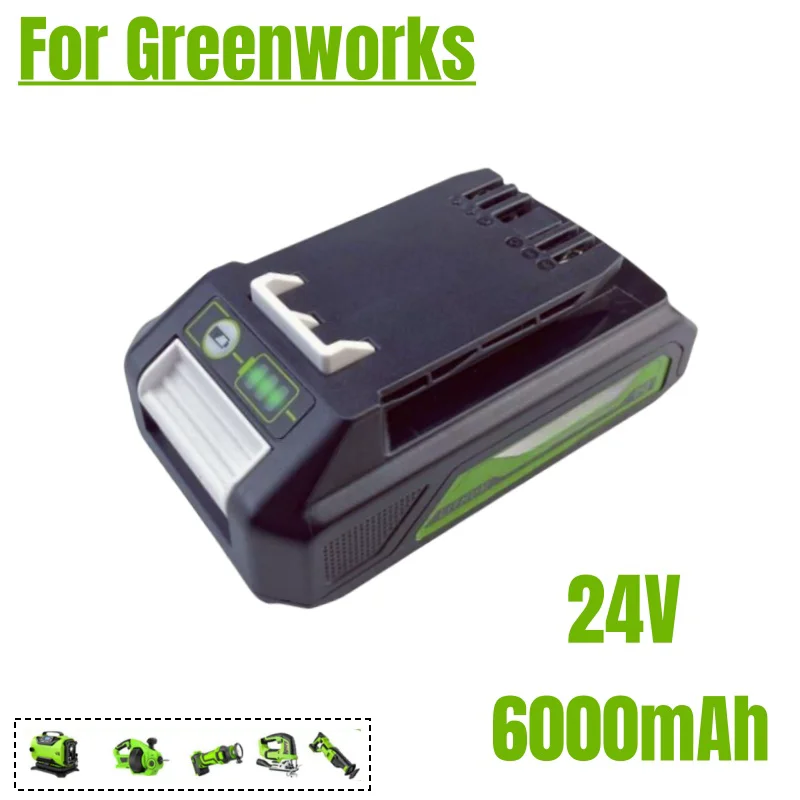 

For Greenworks The product is 100% brand new Greenworks 24V 6.0Ah Lithium-ion Battery (Greenworks Battery)