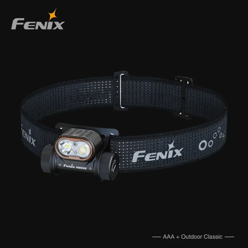 Fenix HM55R Nebula USB-C Ricarica 1200 lumen Torcia frontale a LED --- Nero